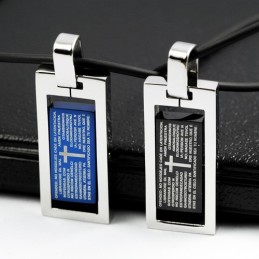 Titanium Kettinghanger Met Hartjes Van Jesu Cross