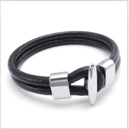 Behendig Ontwerp, Delicate Kleuren, Stabiele Kwaliteit Titanium Leren Armband
