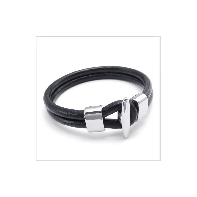 Behendig Ontwerp, Delicate Kleuren, Stabiele Kwaliteit Titanium Leren Armband