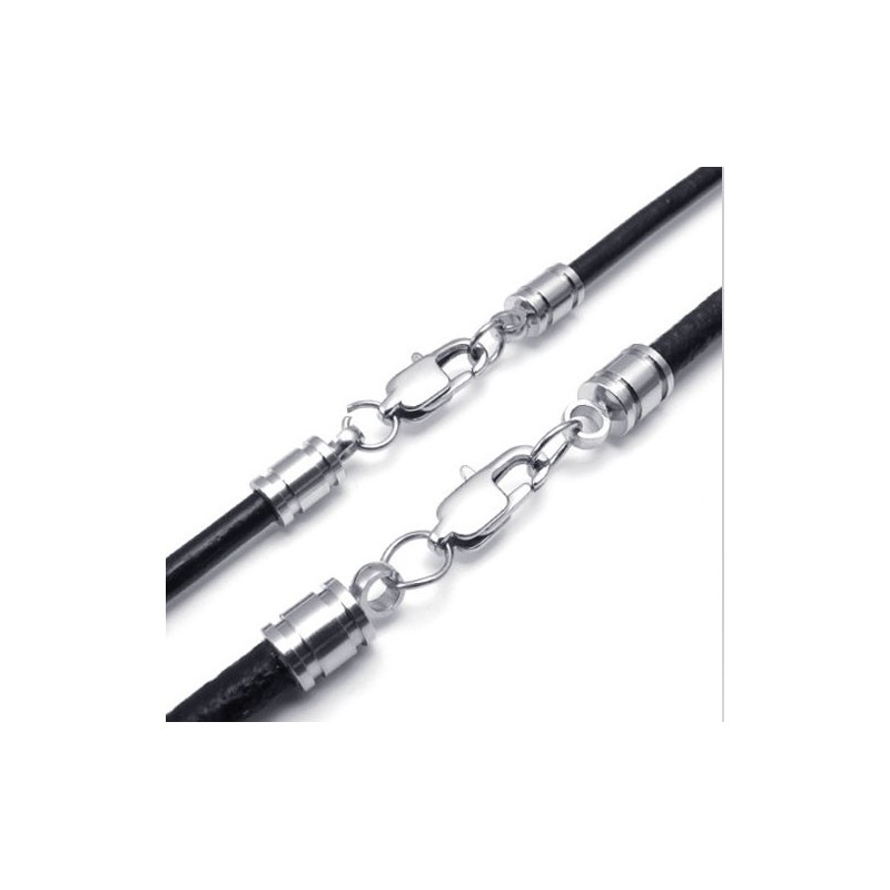Deft Design Delicate Kleuren Uitstekende Kwaliteit Titanium Leren Ketting Deft Design Delicate Kleuren Uitstekende Kwaliteit Titanium Leren Ketting