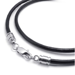 Deft Design Delicate Kleuren Uitstekende Kwaliteit Titanium Leren Ketting