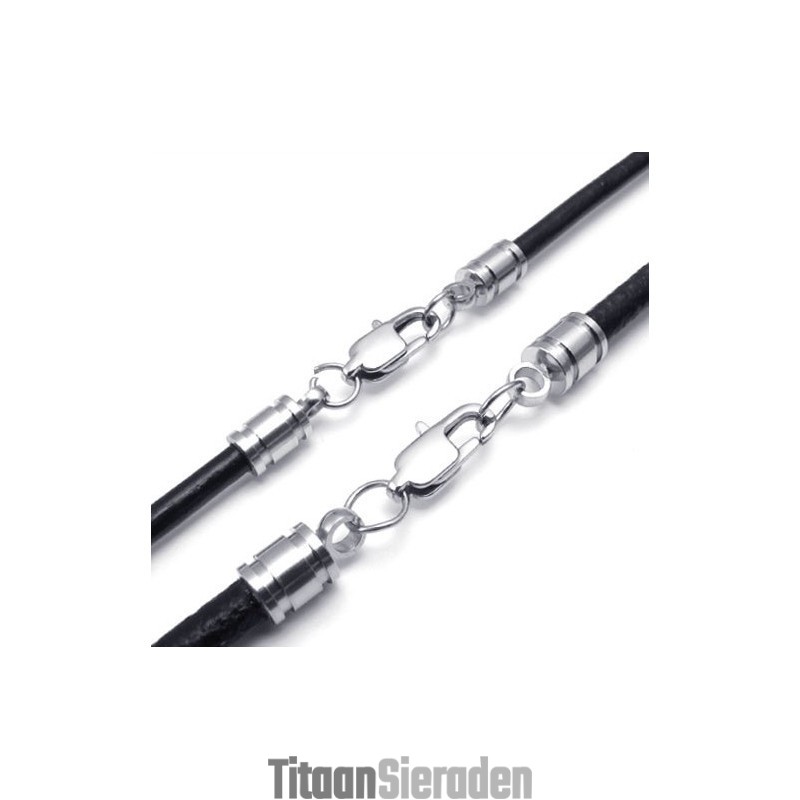 Deft Design Delicate Kleuren Uitstekende Kwaliteit Titanium Leren Ketting Deft Design Delicate Kleuren Uitstekende Kwaliteit Titanium Leren Ketting