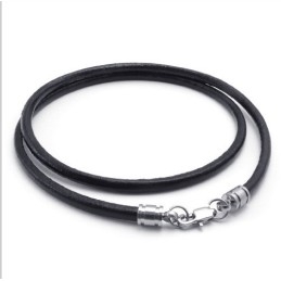 Deft Design Delicate Kleuren Uitstekende Kwaliteit Titanium Leren Ketting