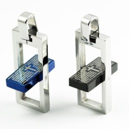 Titanium Kettinghanger Met Hartjes Van Jesu Cross