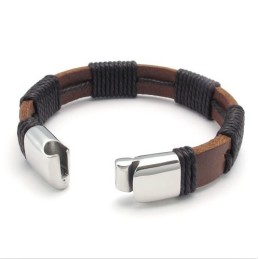 Behendig Ontwerp, Prachtige Kleuren, Betrouwbare Kwaliteit Titanium Leren Armband