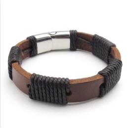 Behendig Ontwerp, Prachtige Kleuren, Betrouwbare Kwaliteit Titanium Leren Armband