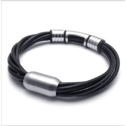 Vakkundige Vervaardiging Delicate Kleuren Betrouwbare Kwaliteit Titanium Leren Armband