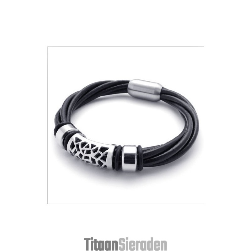Behendig Ontwerp, Delicate Kleuren, Betrouwbare Kwaliteit Titanium Leren Armband