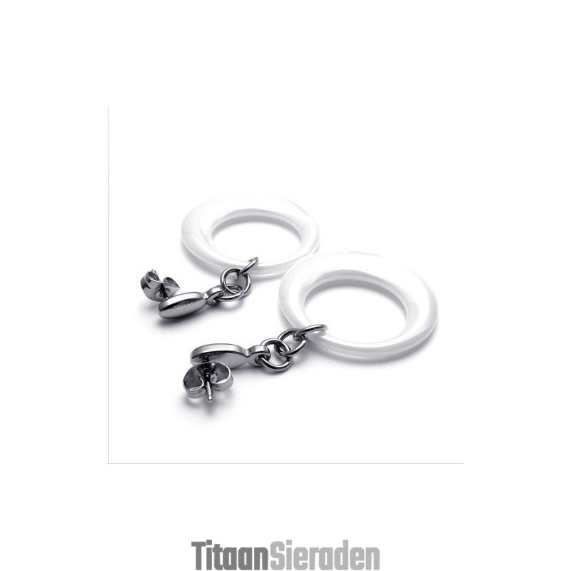 Elegante Vorm, Delicate Kleuren, Stabiele Kwaliteit Titanium Oorbellen Elegante Vorm, Delicate Kleuren, Stabiele Kwaliteit Titanium Oorbellen