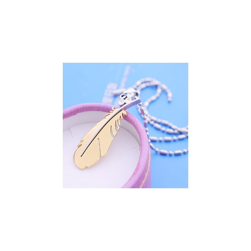 Mode Vliegende Veer Titanium Ketting Hanger