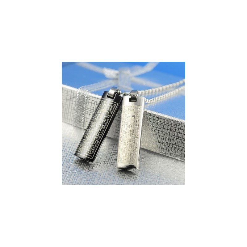 Bijbeltekst Sweetheart Lovers Titanium Ketting Hanger