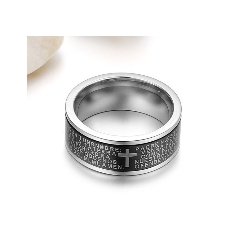 De King Of Quantity Mannelijke Kruis Titanium Ring De King Of Quantity Mannelijke Kruis Titanium Ring