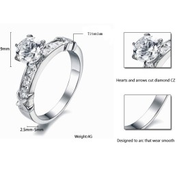 Kwaliteit En Kwantiteit Gegarandeerde Vrouwelijke Titanium Ring Met Strass