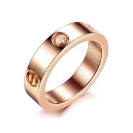 Titanium Ring Met Diamant Verkoopt Wereldwijd Goed