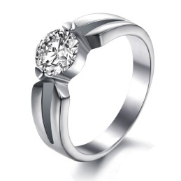 Betrouwbare Reputatie Vrouwelijke Titanium Ring Met Strass