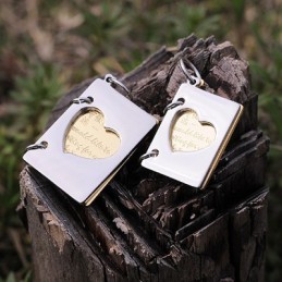 Titanium Koppels Ketting, Exclusieve Liefdesbrief Voor Koppels