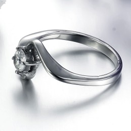 Wereldwijd Bekende Dames Titanium Ring Met Strass
