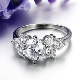 Hoogwaardige Titanium Ring Met Strass