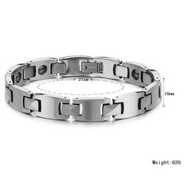 Gebruiksvriendelijke Magnetische Titanium Gezondheidsarmband Voor Mannen