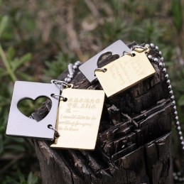 Titanium Koppels Ketting, Exclusieve Liefdesbrief Voor Koppels