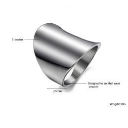 Uitstekende Kwaliteit Overdreven Eenvoudige Titanium Ring