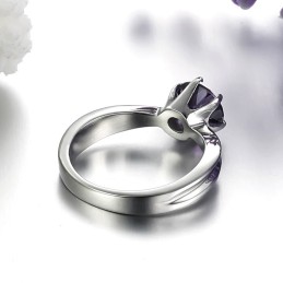 Goed Verkocht Over De Hele Wereld: Dames Titanium Ring Met Paarse Diamant