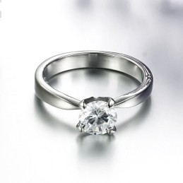 Betrouwbare Vrouwelijke Titanium Ring Met Strass