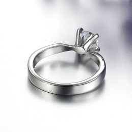Betrouwbare Vrouwelijke Titanium Ring Met Strass