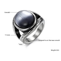 Duurzaam In Gebruik: Overdreven Smaragd Titanium Ring