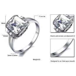 Bekend Om Zijn Hoogwaardige Dames Titanium Ring Met Strass