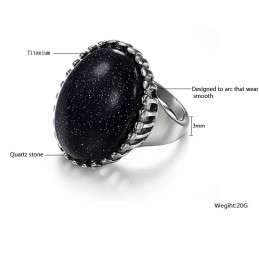 Compleet In Specificaties Overdrijf Kwartsiet Titanium Ring