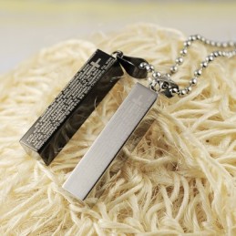 Mode Kubusvormige Titanium Koppels Ketting Hanger