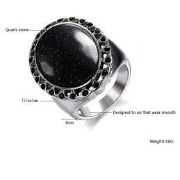 Compleet In Specificaties Overdrijf Kwartsiet-Titanium Ring