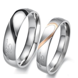 Betrouwbare Kwaliteit Sweetheart Titanium Ring Voor Geliefden