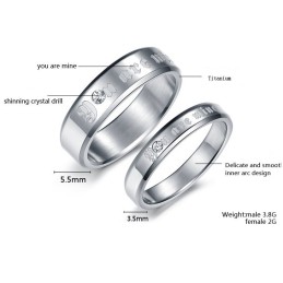 Stabiele Kwaliteit, Prachtige Titanium Ring Voor Geliefden