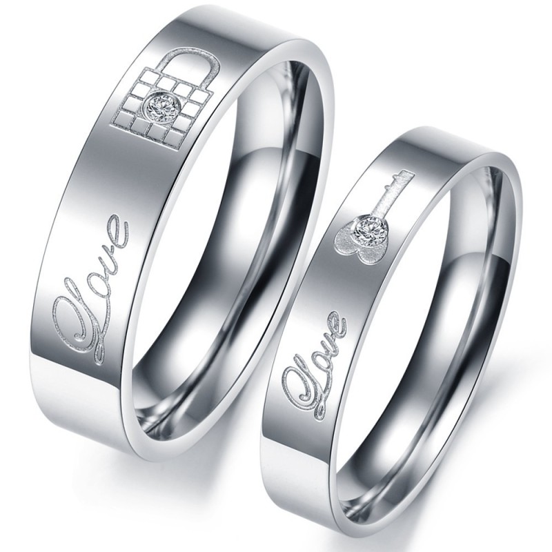 Hoogwaardige Titanium Ring Voor Geliefden Met Strass Hoogwaardige Titanium Ring Voor Geliefden Met Strass
