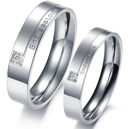 Kwaliteit En Kwantiteit Gegarandeerd: Eindeloze Liefde Titanium Ring Voor Geliefden