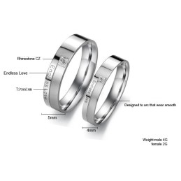 Kwaliteit En Kwantiteit Gegarandeerd: Eindeloze Liefde Titanium Ring Voor Geliefden