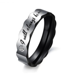 Betrouwbare Titanium Ring Voor Geliefden Met Strass