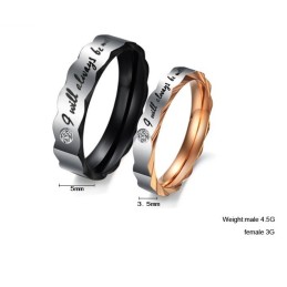 Betrouwbare Titanium Ring Voor Geliefden Met Strass