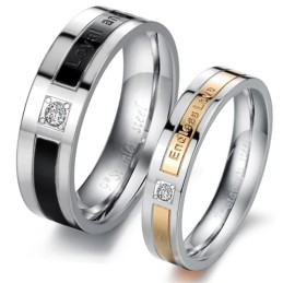 De Koning Van De Hoeveelheid Titanium Ring Voor Geliefden Met Diamant