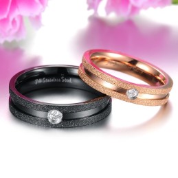 Betrouwbare Kwaliteit Parelzand Titanium Ring Voor Geliefden