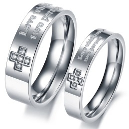 Goed Verkopende Titanium Ring Voor Geliefden Met Strass Over De Hele Wereld