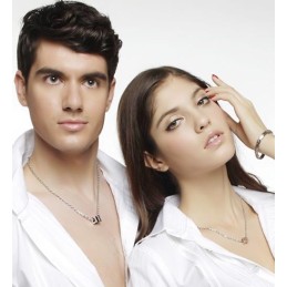 Mode Liefde Voor Altijd Titanium Ketting Hanger (Goud)