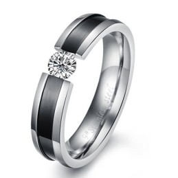 Betrouwbare Titanium Ring Voor Geliefden Met Strass