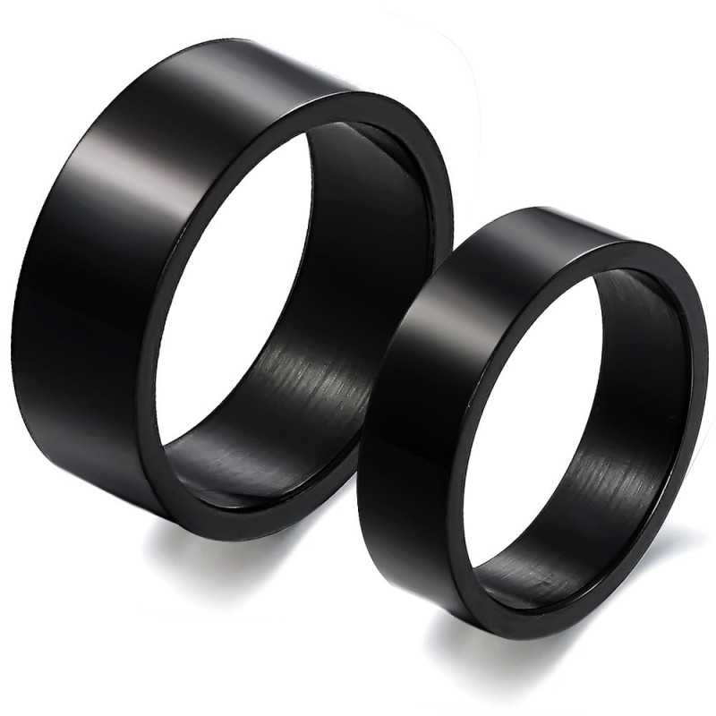 Om Warme Lof Van Klanten Te Krijgen: Zwarte Titanium Ring Voor Geliefden