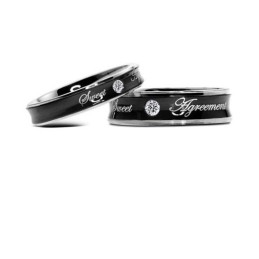 Betrouwbare Prestatie Zwarte Titanium Ring Voor Geliefden