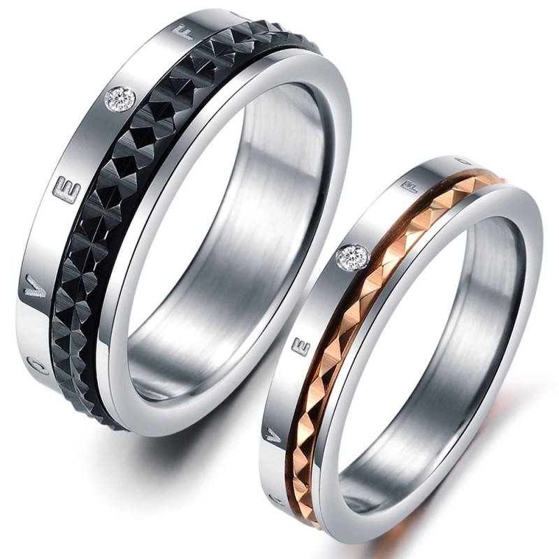 Uitstekende Kwaliteit Eindeloze Liefde Titanium Ring Voor Geliefden Met Strass Uitstekende Kwaliteit Eindeloze Liefde Titanium Ring Voor Geliefden Met Strass