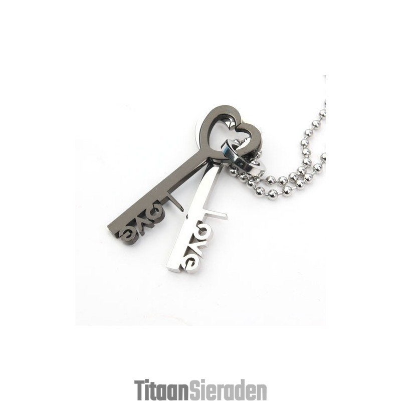 Liefdessleutel, Geliefde, Titanium Kettinghanger