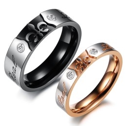 Betrouwbare Kwaliteit Decoratieve Titanium Ring Voor Geliefden